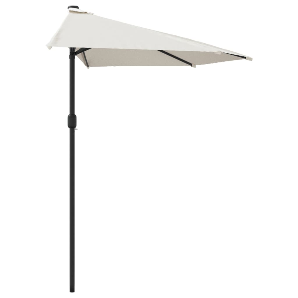 Ombrellone Balcone Palo in Alluminio Sabbia 270x144 cm a Metà - homemem39