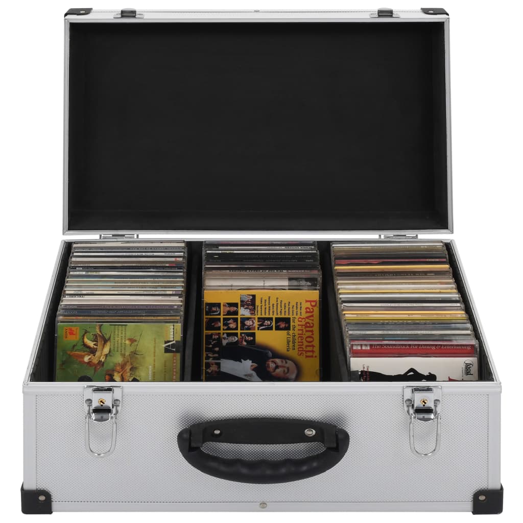 Custodia CD per 60 CD in Alluminio ABS Argento - homemem39