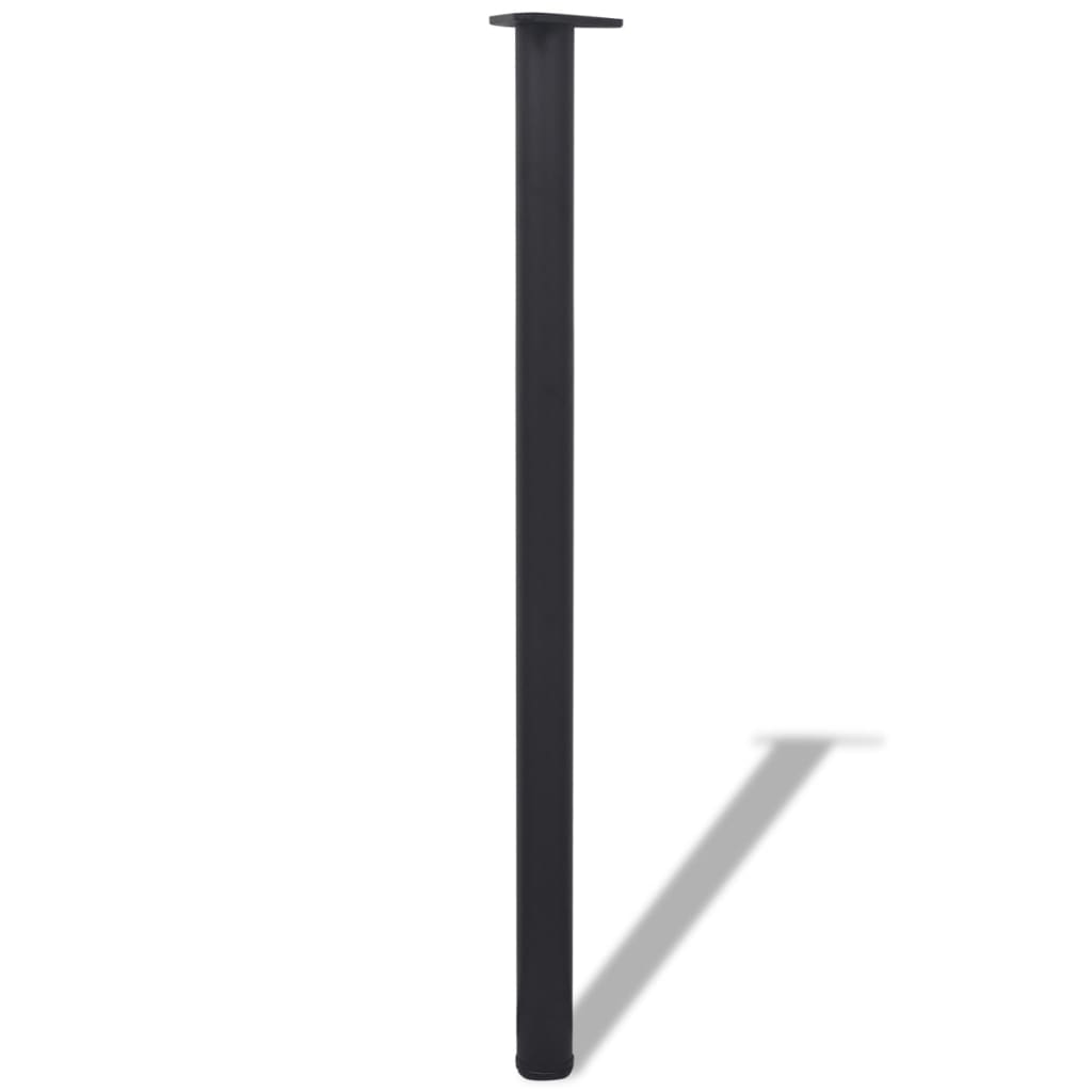Tischbeine 4 Stück verstellbar Schwarz 1100 mm