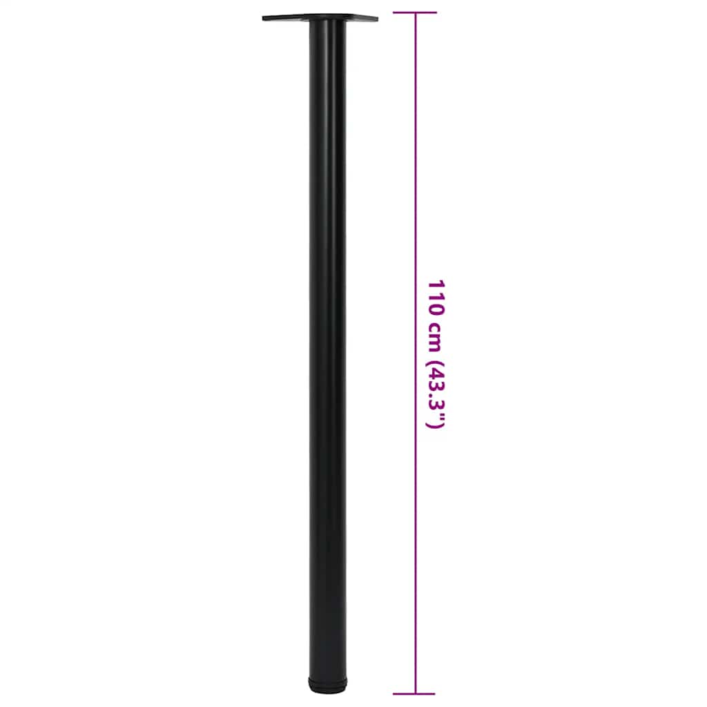 Tischbeine 4 Stück verstellbar Schwarz 1100 mm