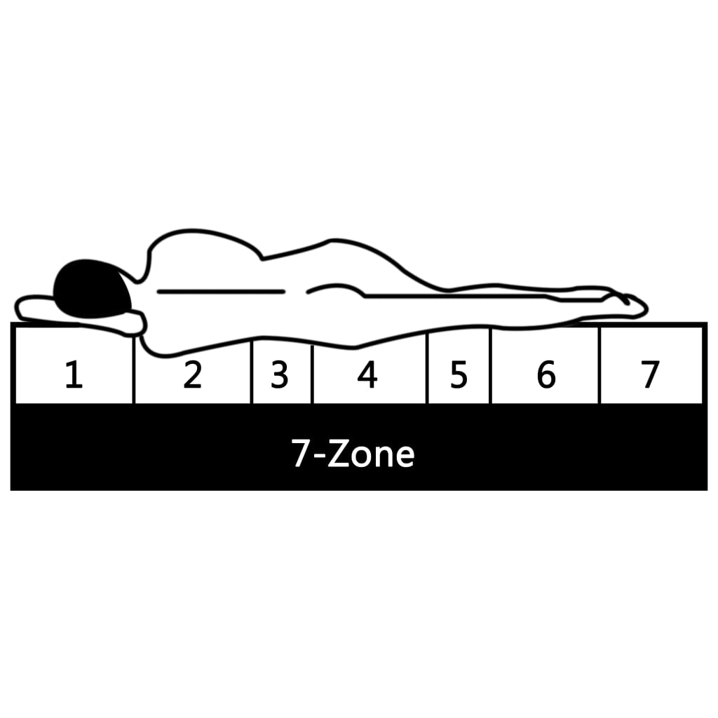 Materasso 120x200 cm 7 Zone a Molle Insacchettate 20 cm H2 - homemem39