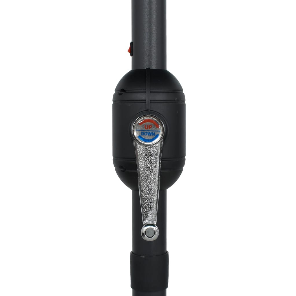 Ombrellone con Luci a LED e Palo in Alluminio 270 cm Antracite - homemem39