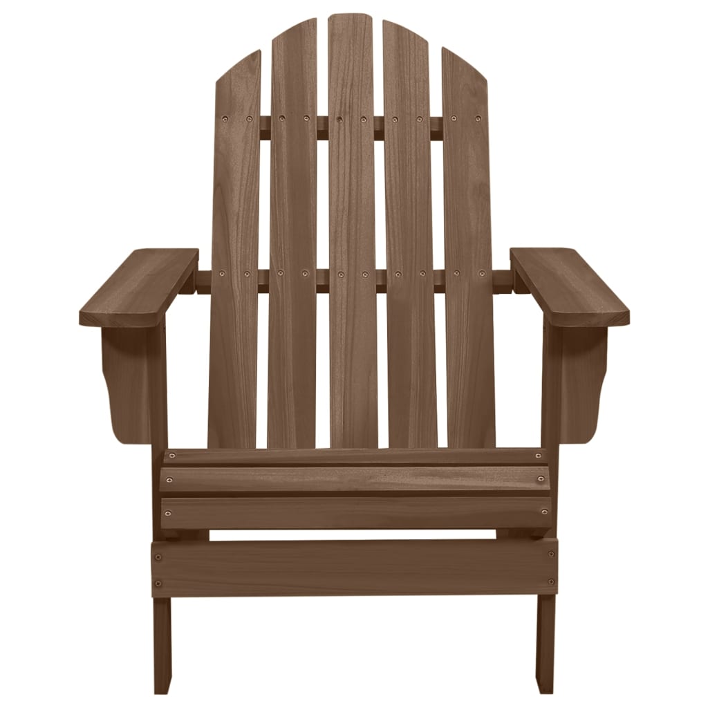 Sedia Adirondack con Ottomana e Tavolo Abete Massello Marrone