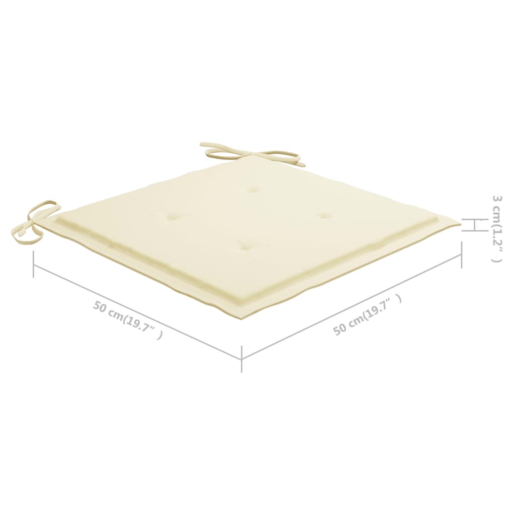 Sedie da Giardino con Cuscini 8 pz in Legno Massello di Acacia