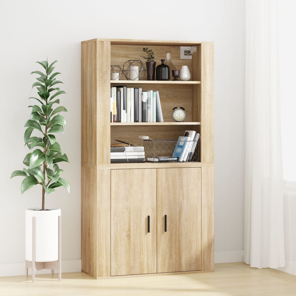 Armadietto a Muro Rovere Sonoma 80x33x80 cm Legno Multistrato - homemem39