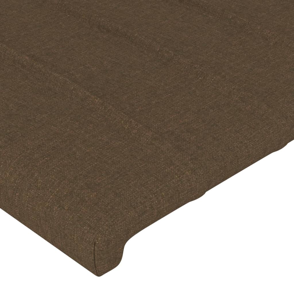 Testiera ad Orecchio Marrone Scuro 163x23x78/88 cm in Tessuto