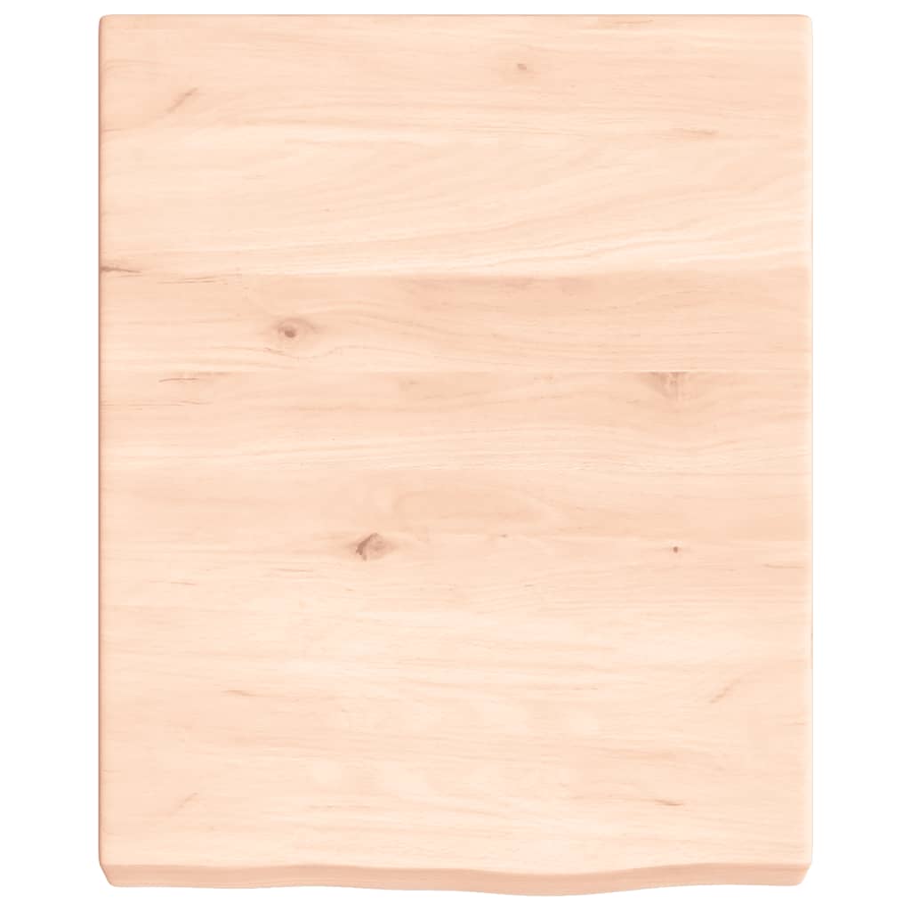 Ripiano a Parete 40x50x(2-6) cm Massello Rovere Non Trattato