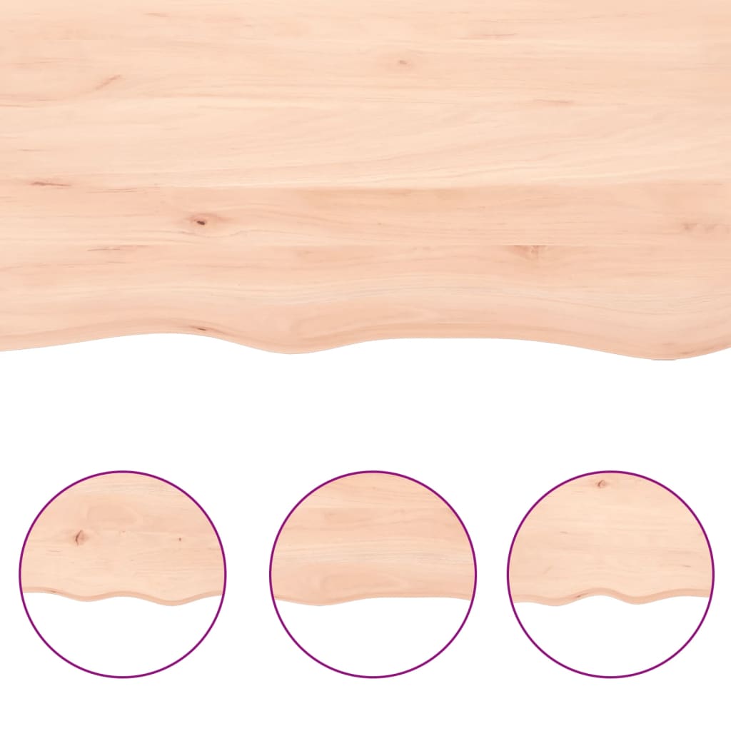 Ripiano a Parete 40x50x(2-6) cm Massello Rovere Non Trattato