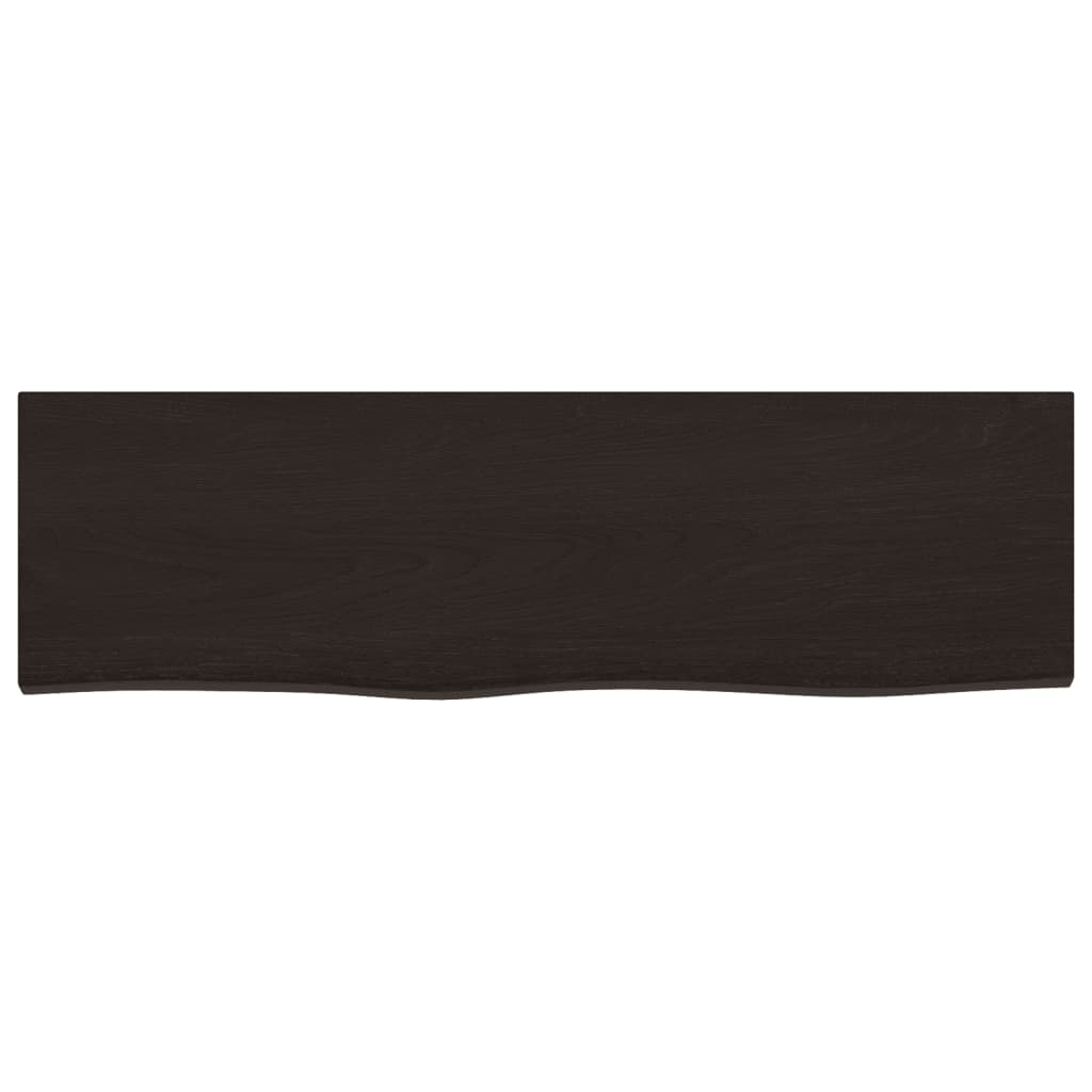 Dunkelbraunes Regal 100x30x(2-4) cm, behandelte massive Eiche