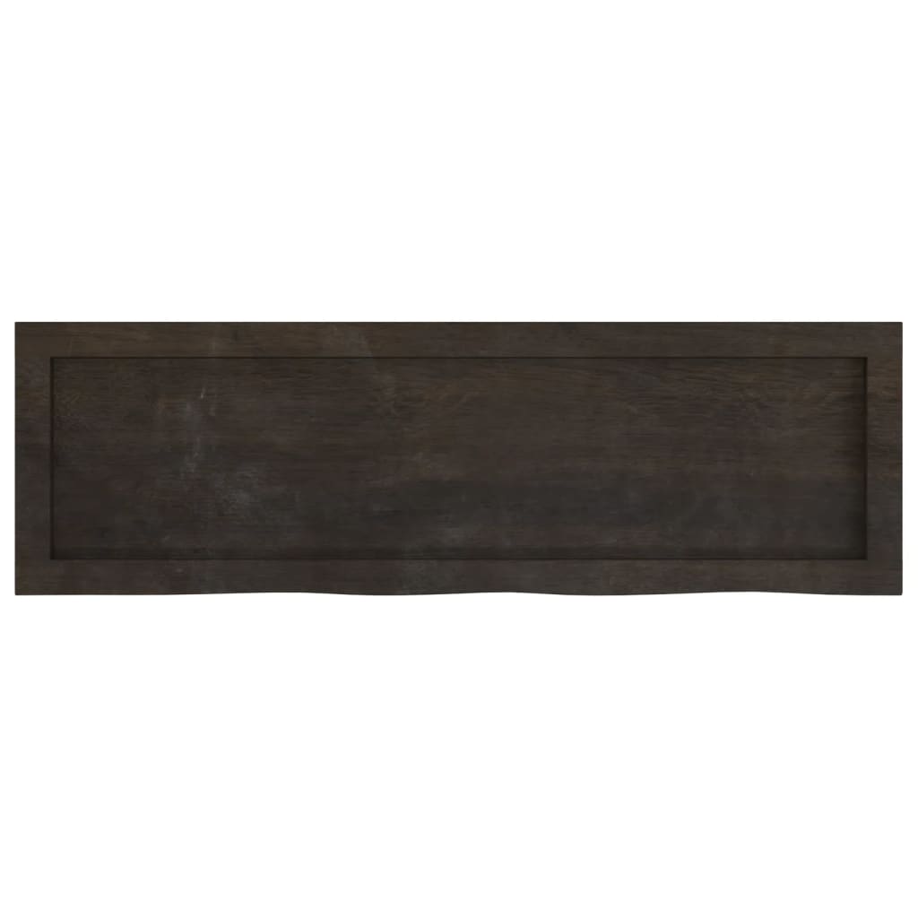 Dunkelbraunes Regal 100x30x(2-4) cm, behandelte massive Eiche