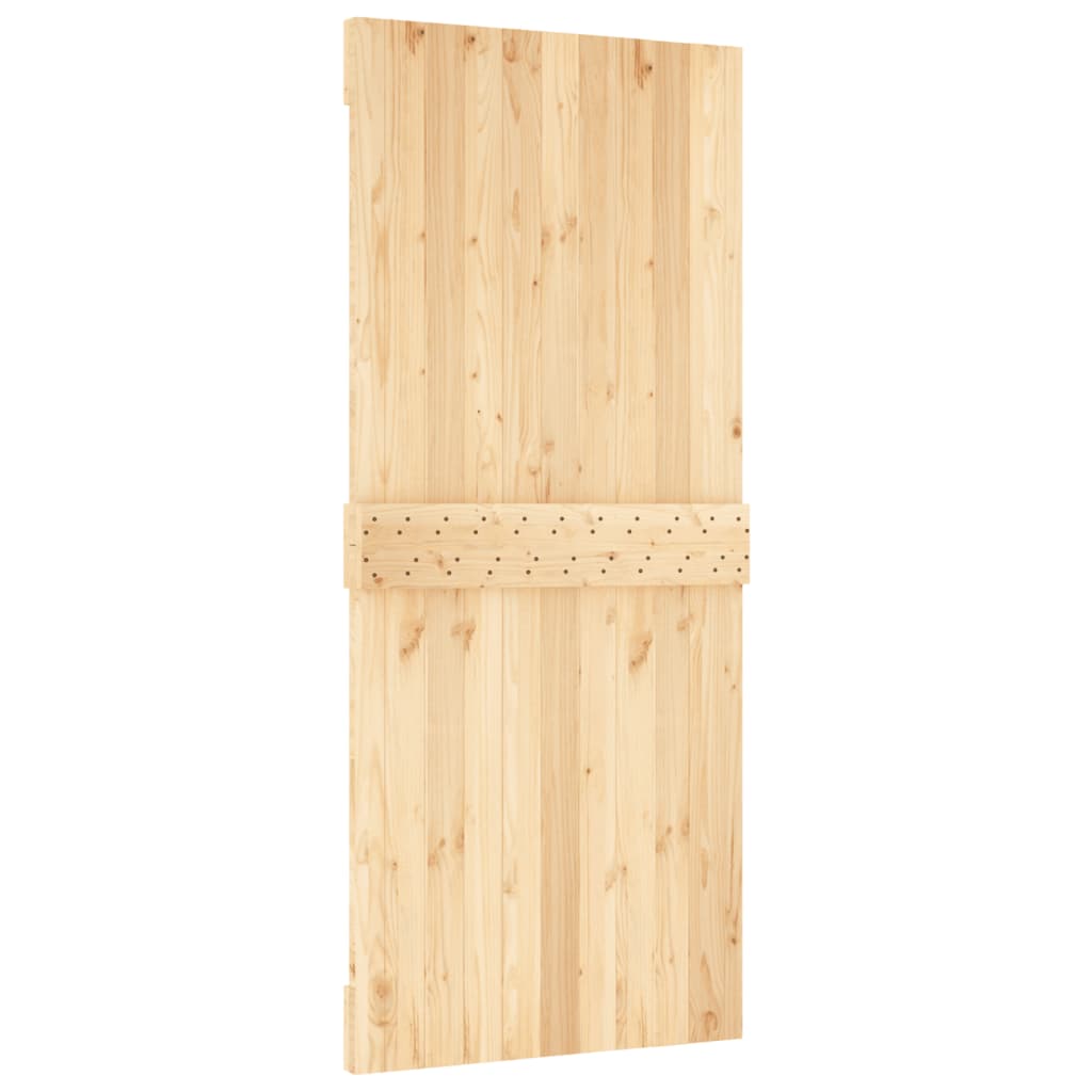 Porta Scorrevole con Set Hardware 90x210 cm Legno Massello Pino - homemem39