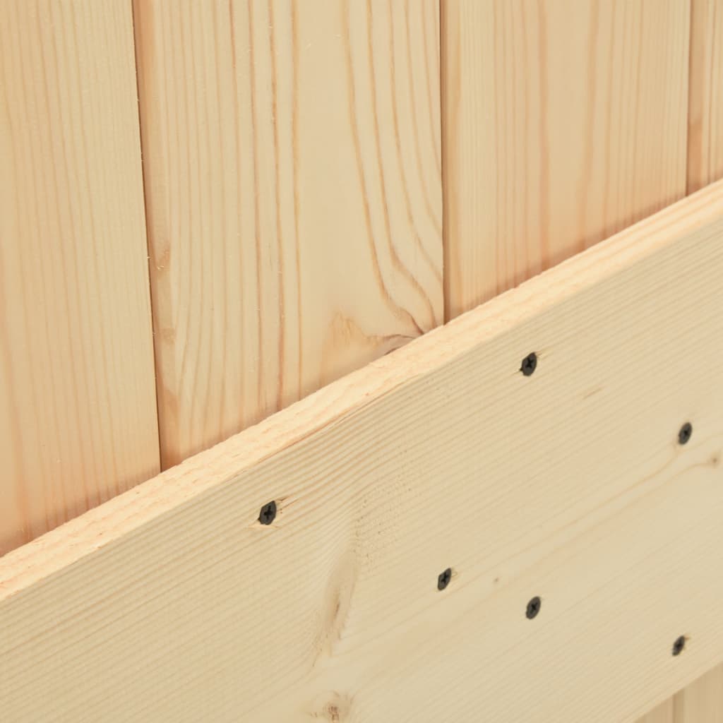 Porta Scorrevole con Set Hardware 90x210 cm Legno Massello Pino - homemem39