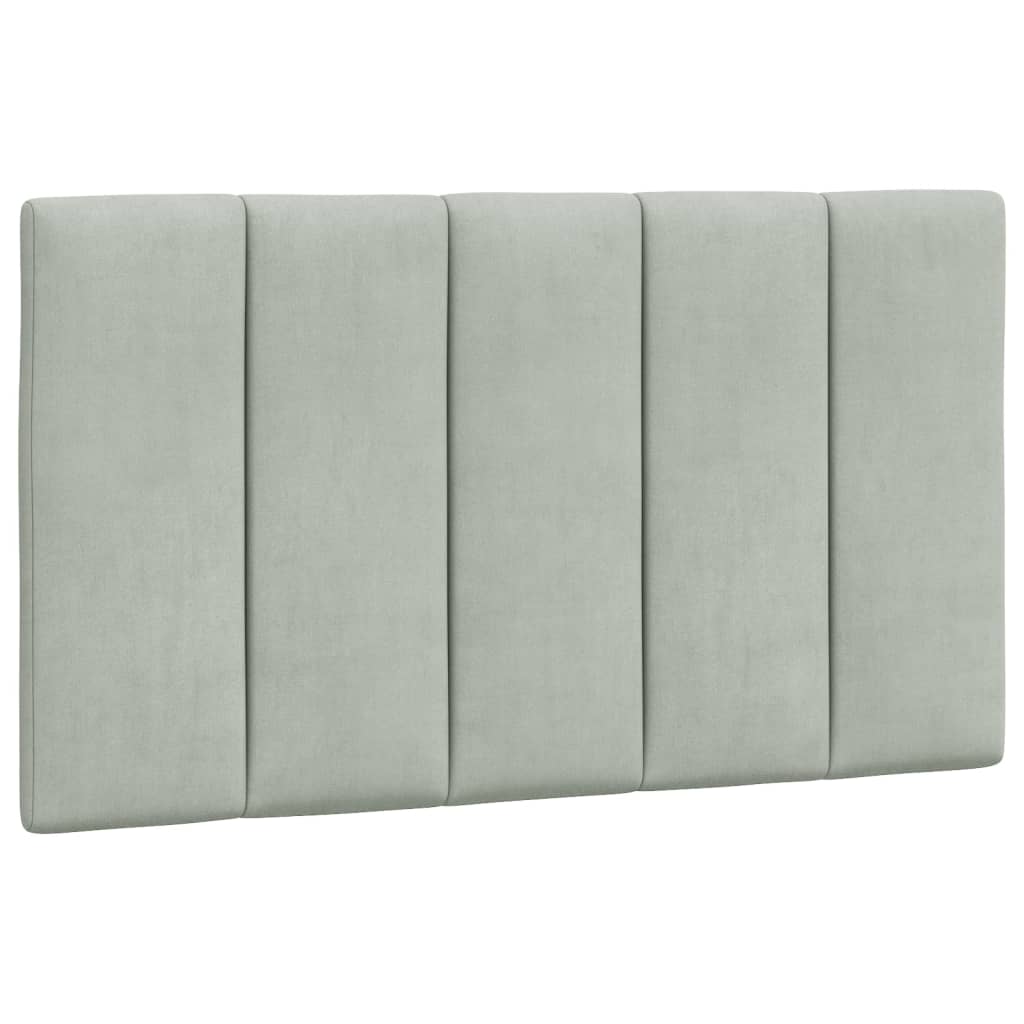 Cuscino Testiera Grigio Chiaro 80 cm in Velluto
