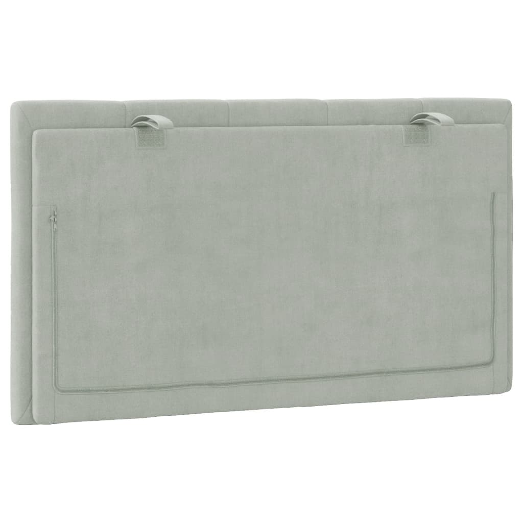 Cuscino Testiera Grigio Chiaro 80 cm in Velluto