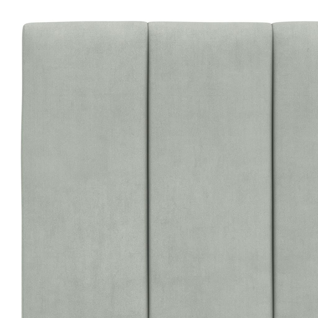 Cuscino Testiera Grigio Chiaro 80 cm in Velluto