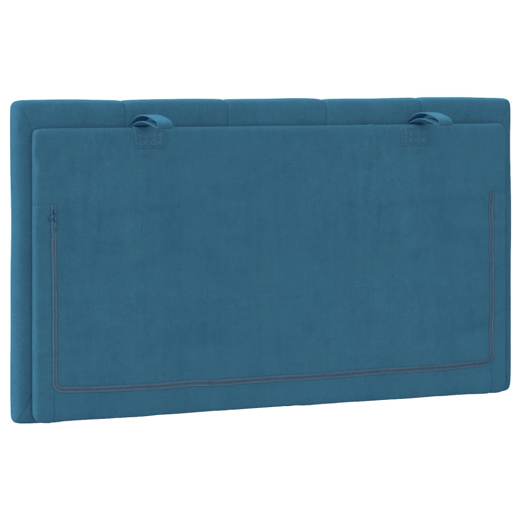 Cuscino Testiera Blu 80 cm in Velluto