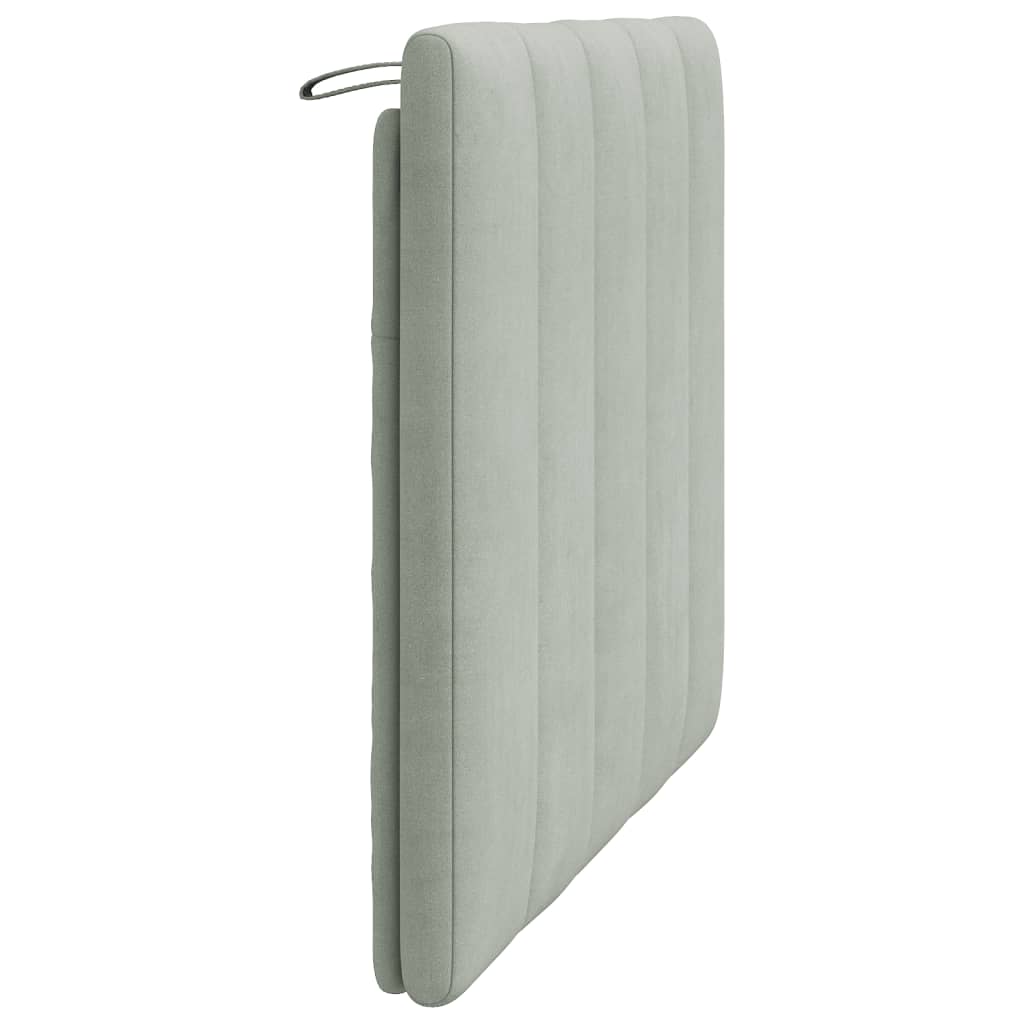 Cuscino Testiera Grigio Chiaro 100 cm in Velluto