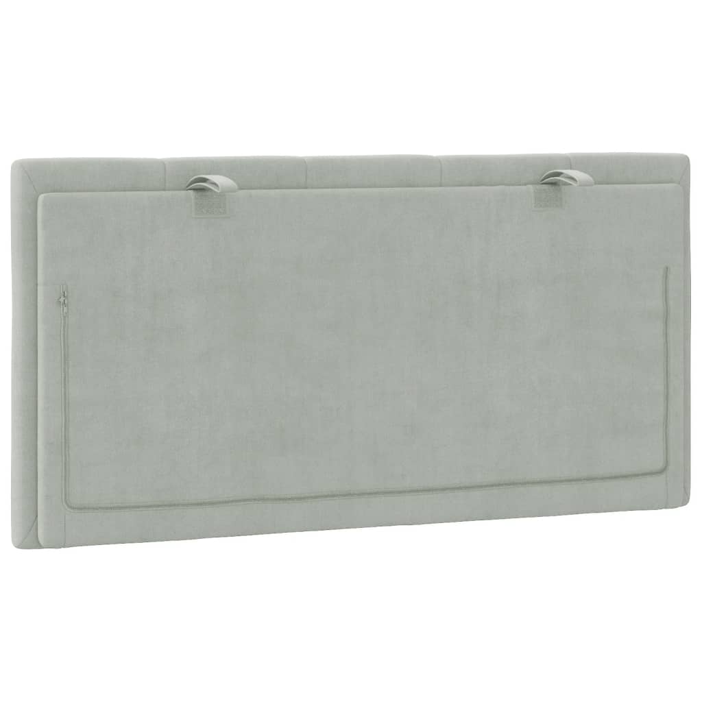 Cuscino Testiera Grigio Chiaro 100 cm in Velluto
