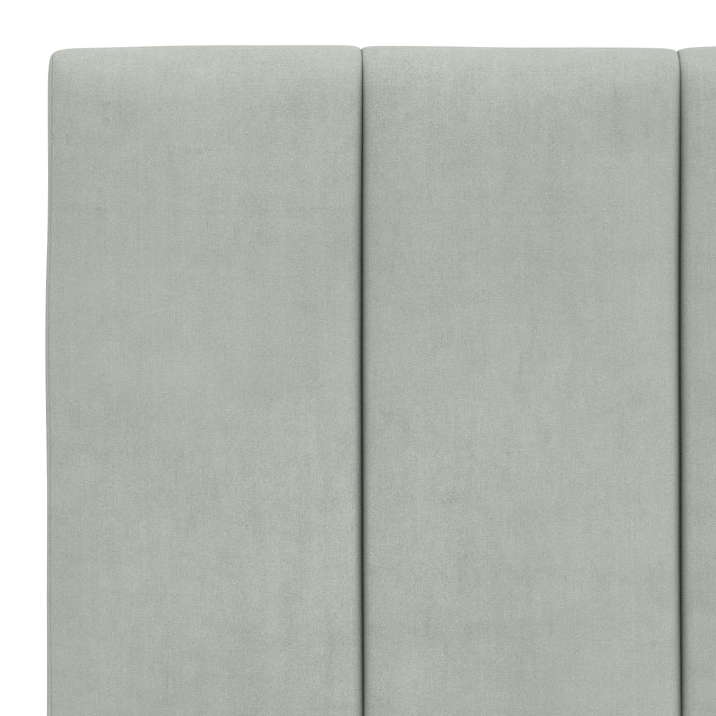 Cuscino Testiera Grigio Chiaro 100 cm in Velluto