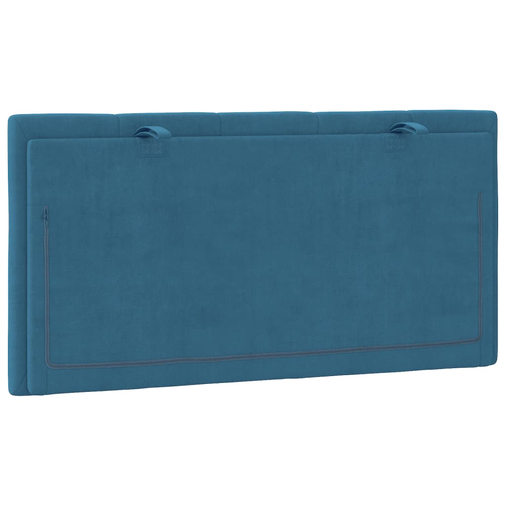 Cuscino Testiera Blu 100 cm in Velluto