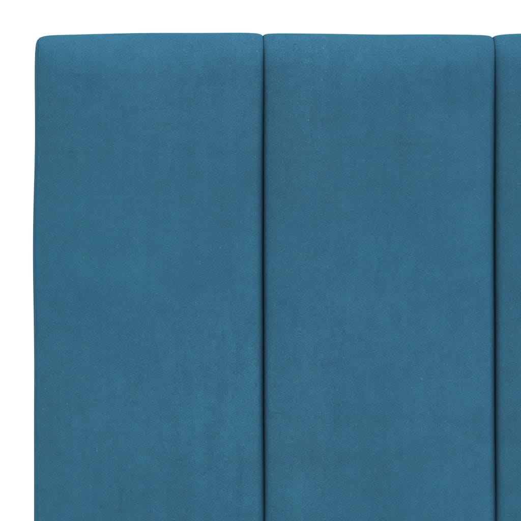 Cuscino Testiera Blu 100 cm in Velluto