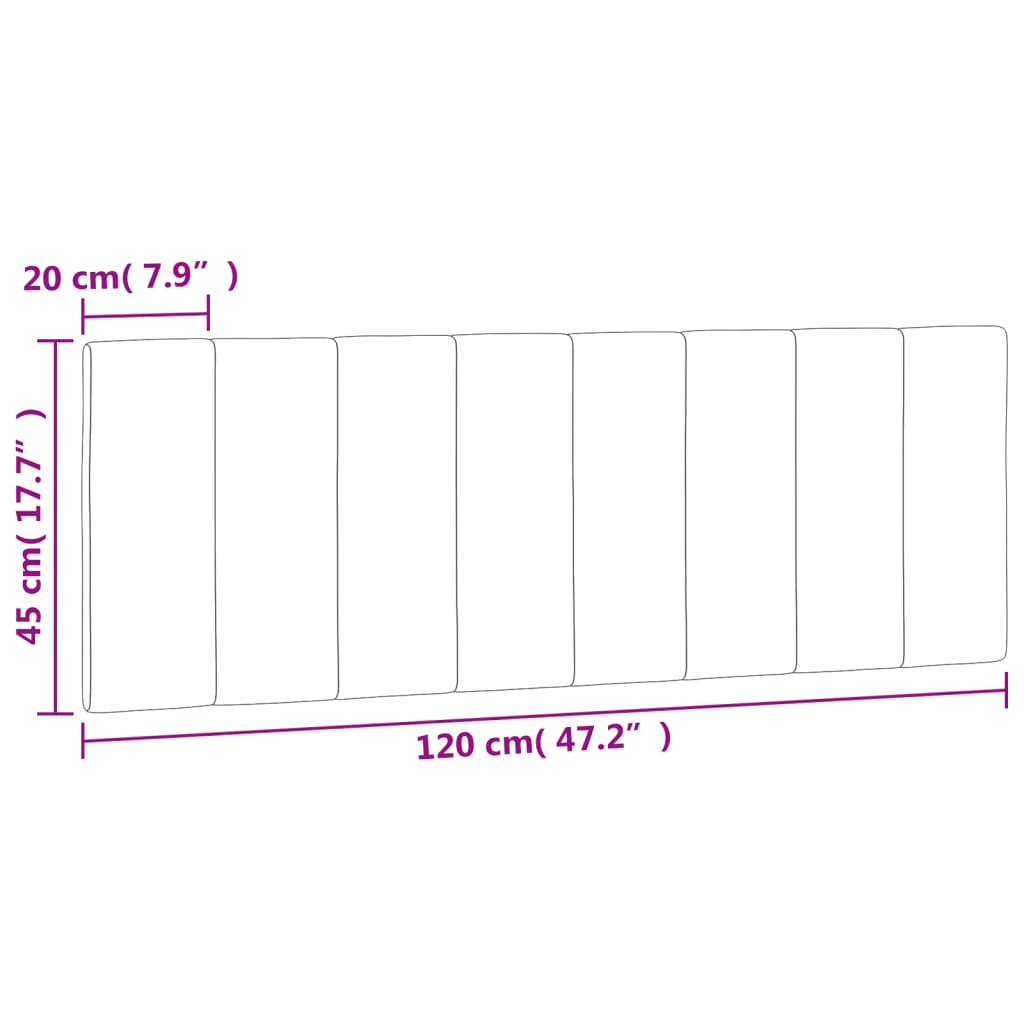 Cuscino Testiera Rosa 120 cm in Velluto