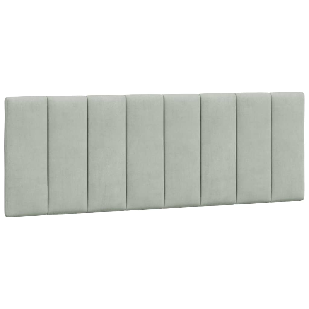 Cuscino Testiera Grigio Chiaro 140 cm in Velluto