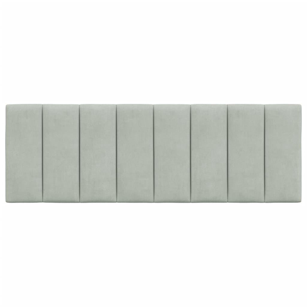 Cuscino Testiera Grigio Chiaro 140 cm in Velluto