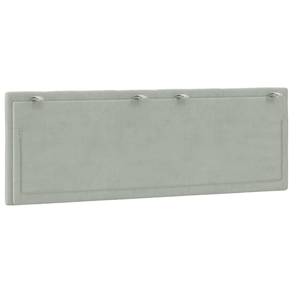 Cuscino Testiera Grigio Chiaro 140 cm in Velluto