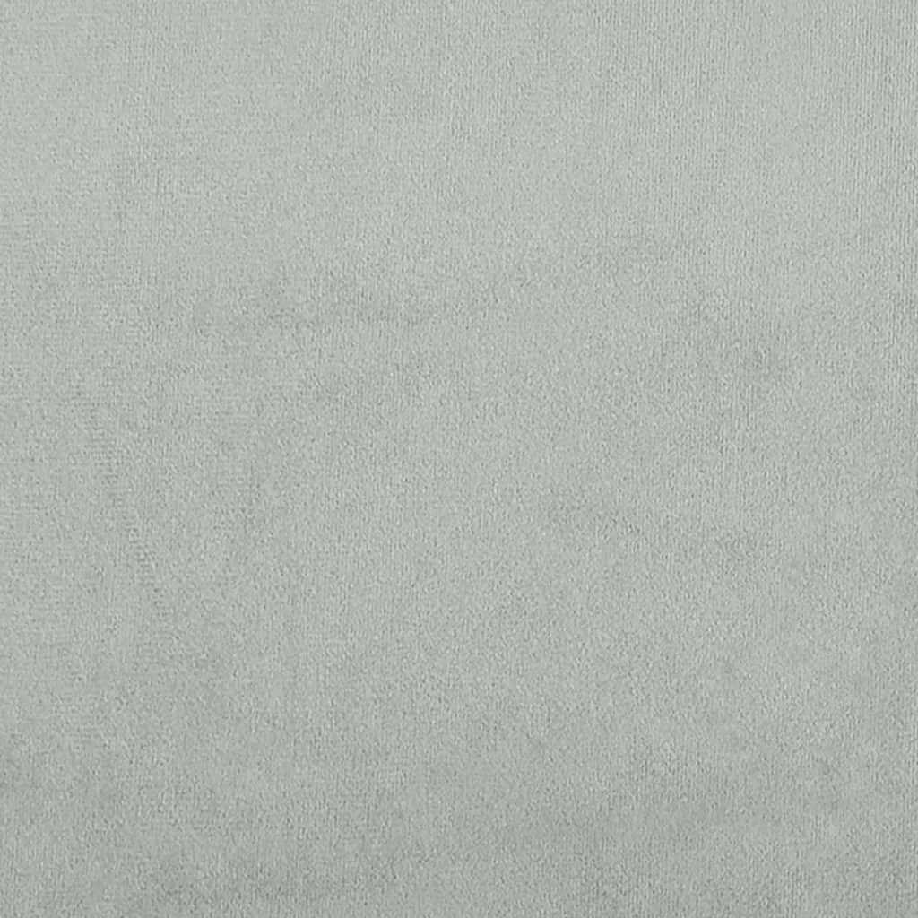 Cuscino Testiera Grigio Chiaro 140 cm in Velluto