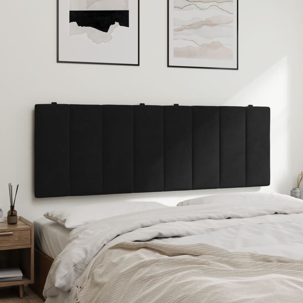 Cuscino Testiera Nero 140 cm in Velluto