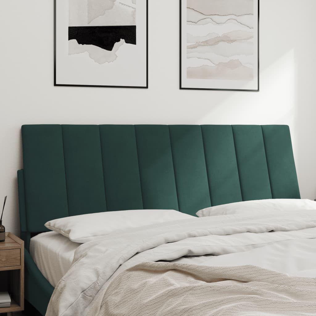 Cuscino Testiera Verde Scuro 140 cm in Velluto
