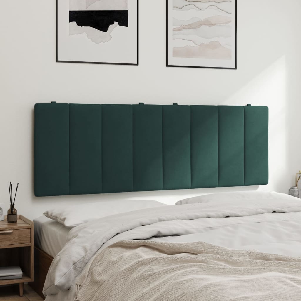 Cuscino Testiera Verde Scuro 140 cm in Velluto