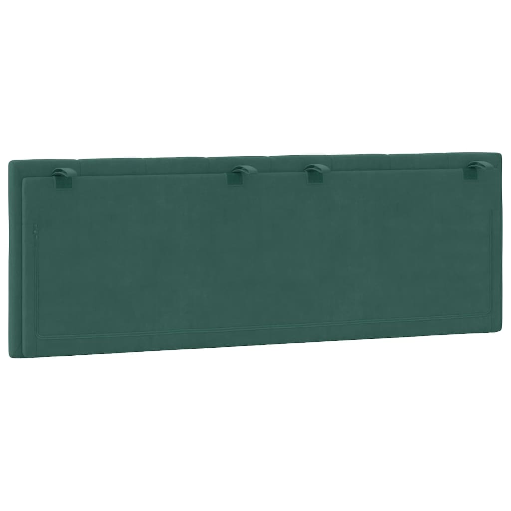Cuscino Testiera Verde Scuro 140 cm in Velluto