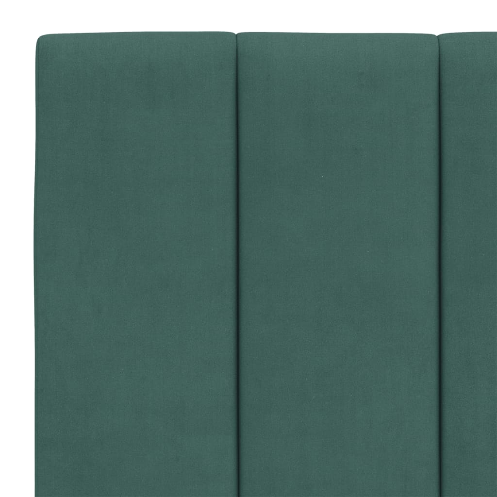 Cuscino Testiera Verde Scuro 140 cm in Velluto