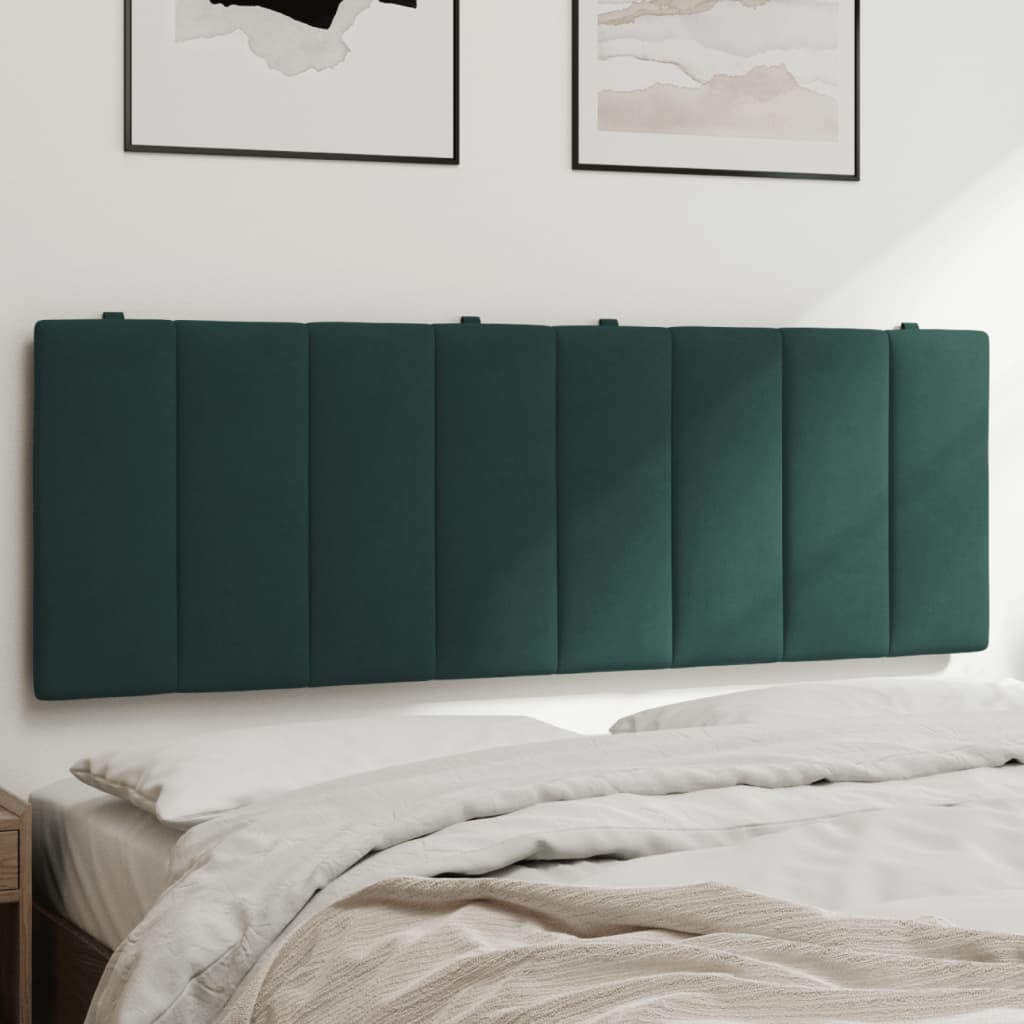 Cuscino Testiera Verde Scuro 140 cm in Velluto