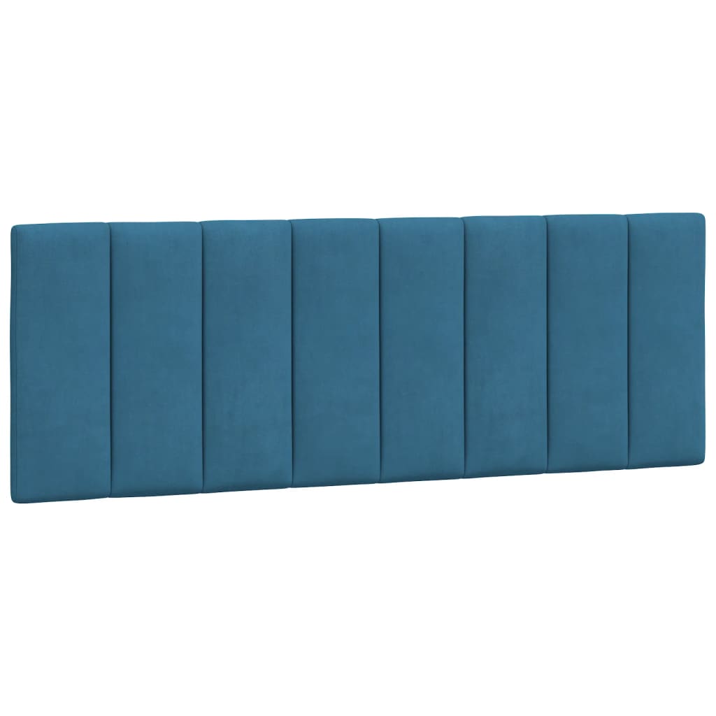 Cuscino Testiera Blu 140 cm in Velluto