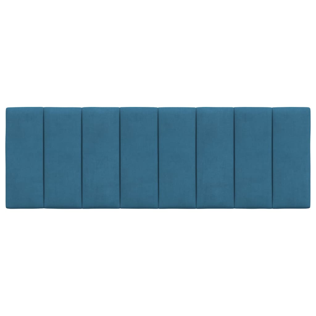 Cuscino Testiera Blu 140 cm in Velluto