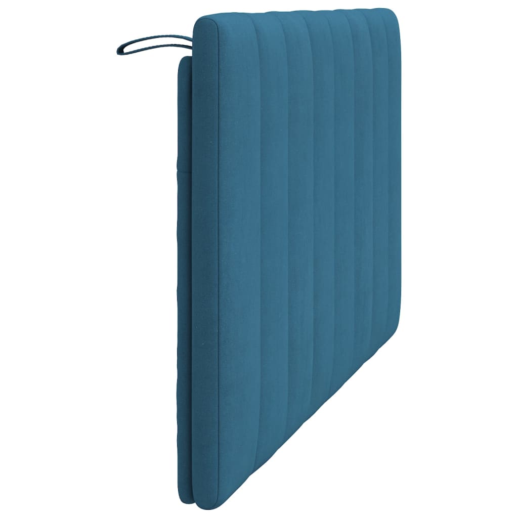 Cuscino Testiera Blu 140 cm in Velluto
