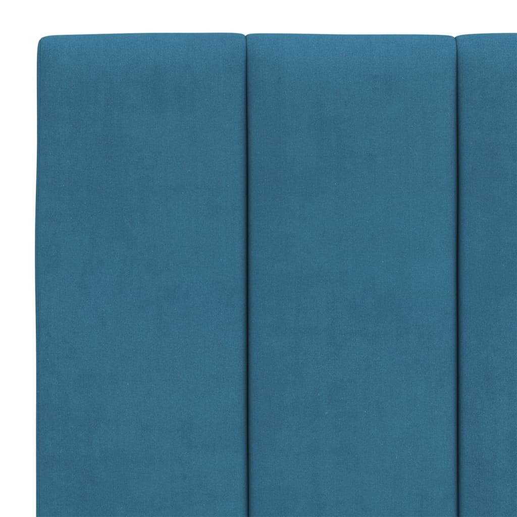 Cuscino Testiera Blu 140 cm in Velluto