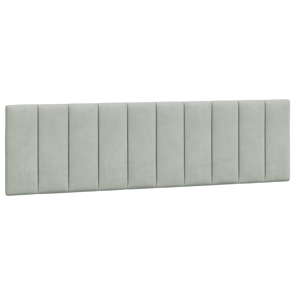 Cuscino Testiera Grigio Chiaro 180 cm in Velluto
