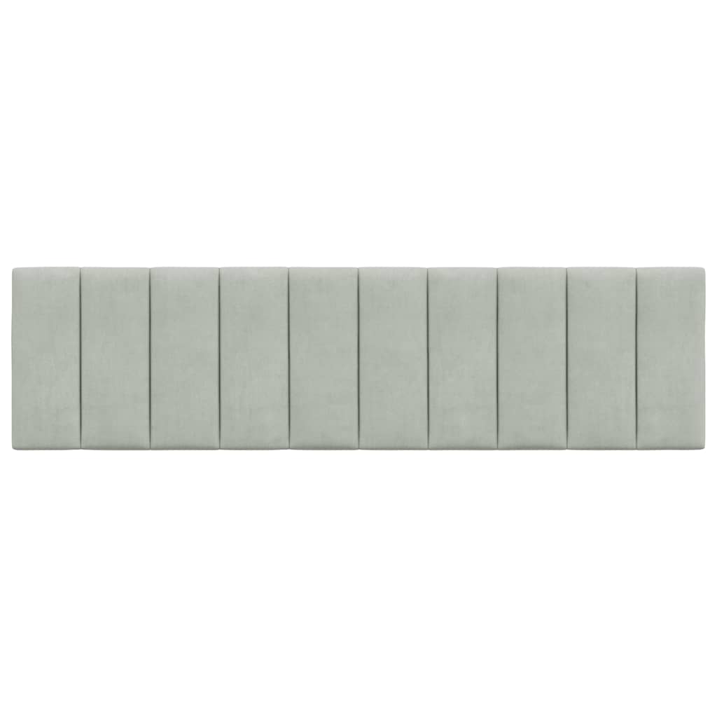 Cuscino Testiera Grigio Chiaro 180 cm in Velluto