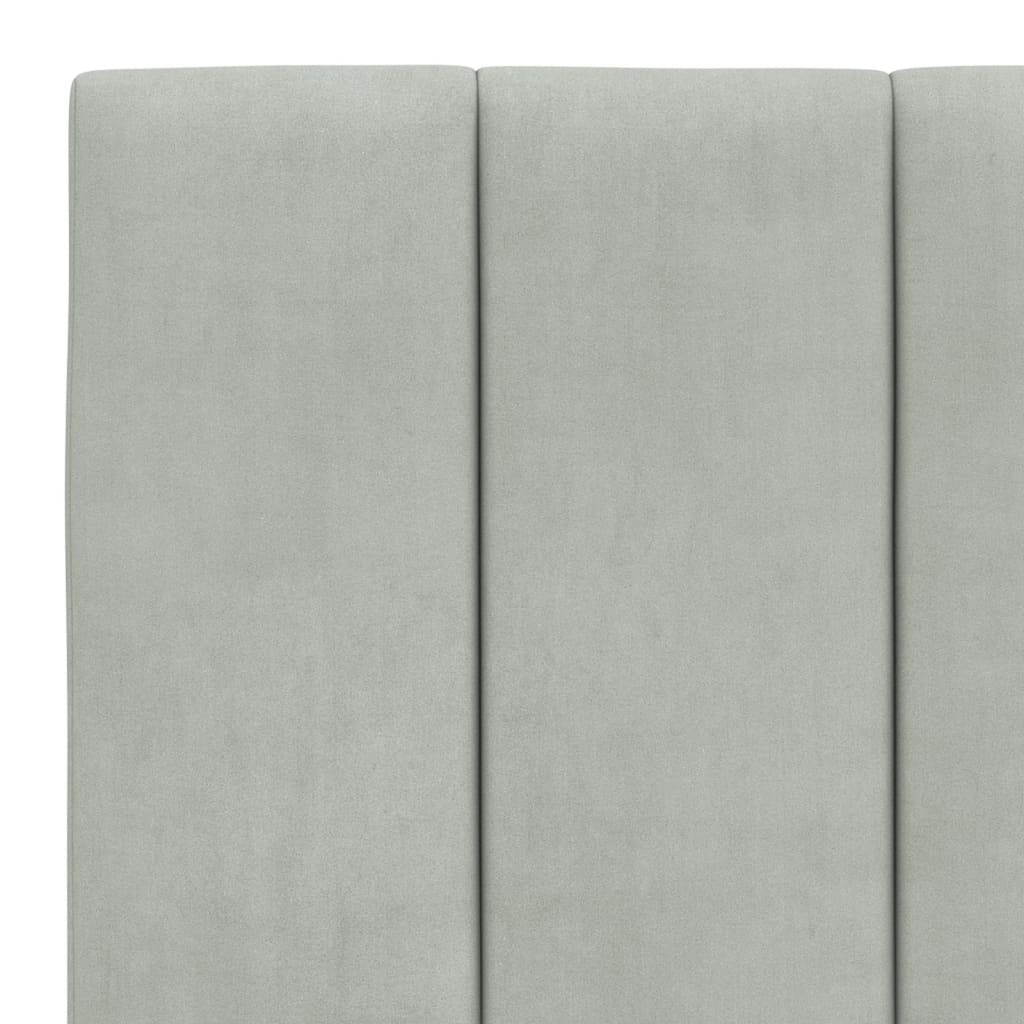 Cuscino Testiera Grigio Chiaro 180 cm in Velluto