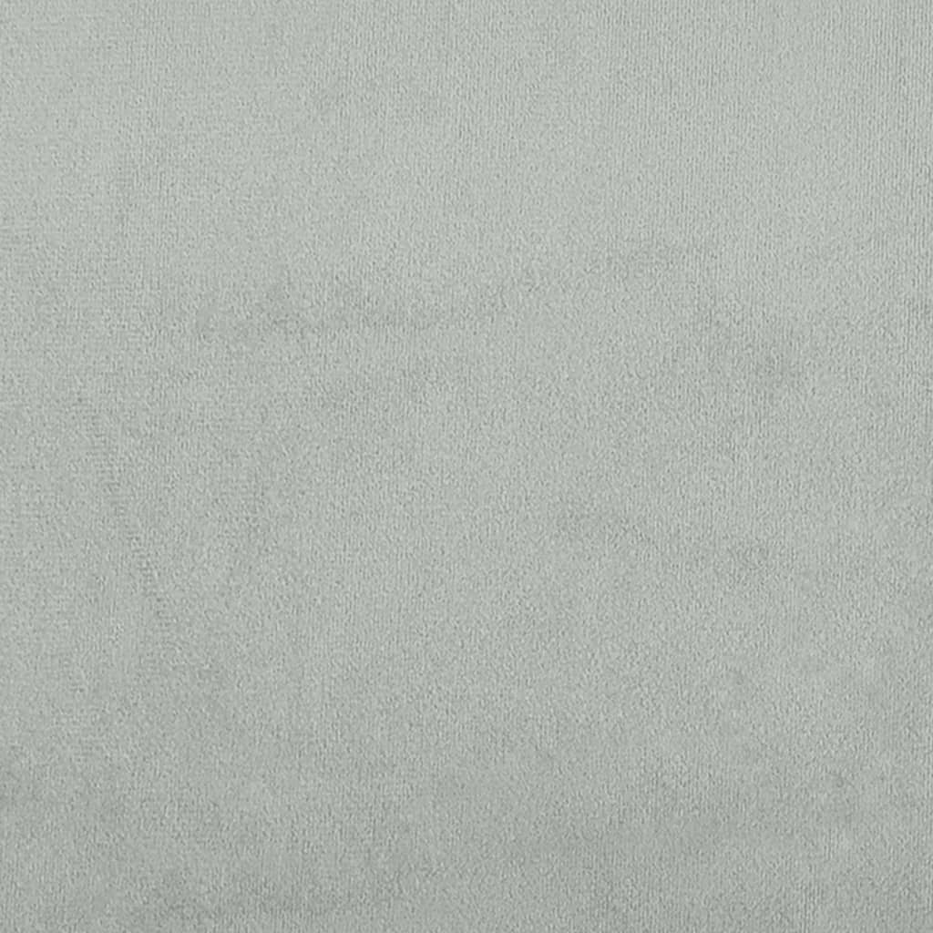 Cuscino Testiera Grigio Chiaro 180 cm in Velluto