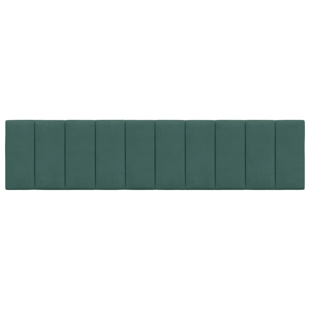Cuscino Testiera Verde Scuro 200 cm in Velluto