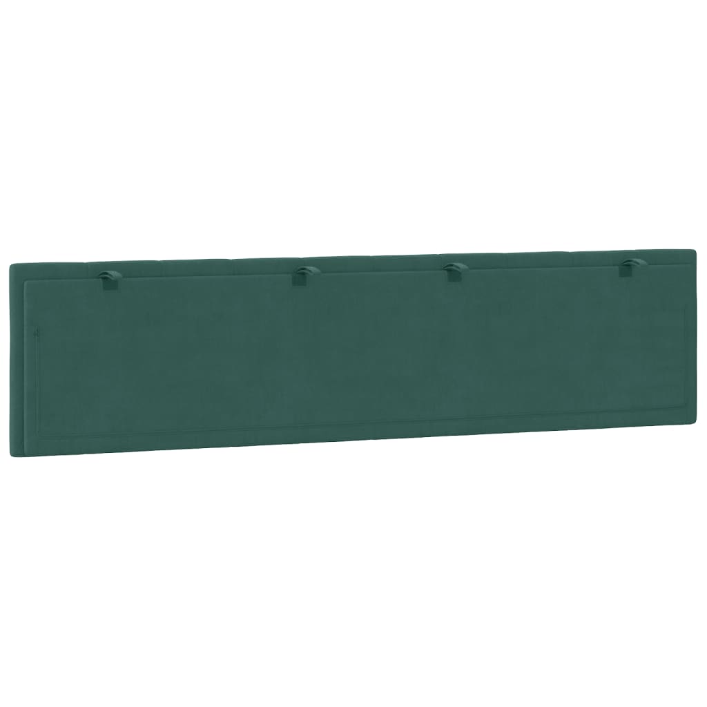 Cuscino Testiera Verde Scuro 200 cm in Velluto