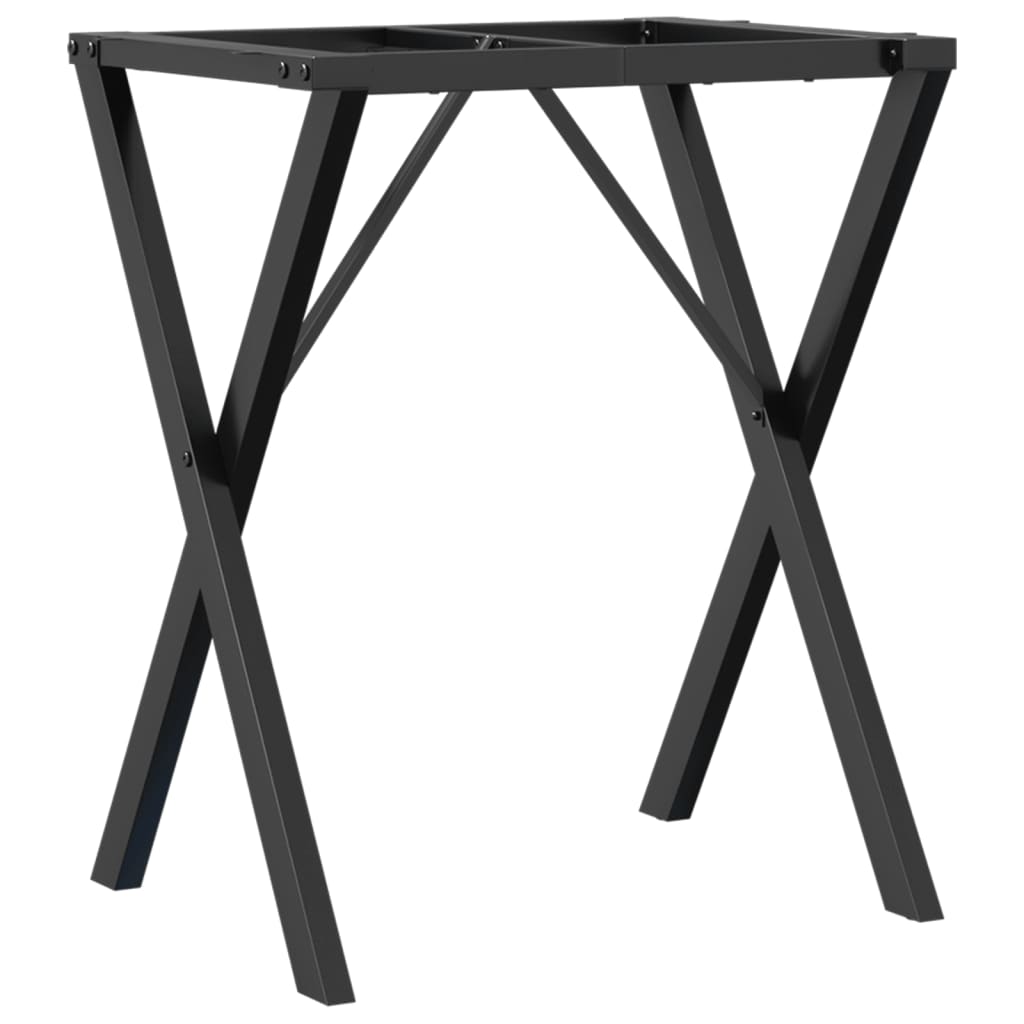 X-Bein-Gestell für Esstisch 60x50x73 cm aus Gusseisen