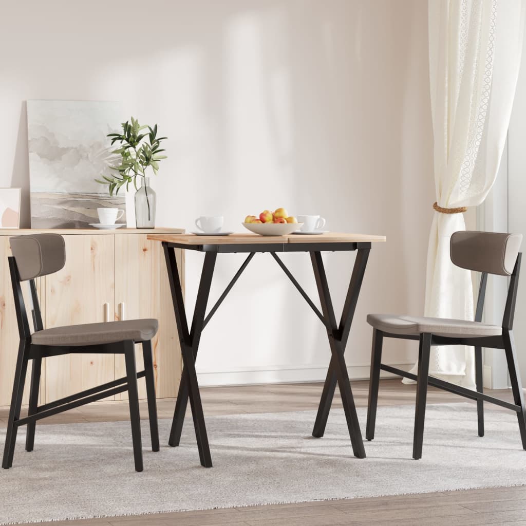 X-Bein-Gestell für Esstisch 60x50x73 cm aus Gusseisen