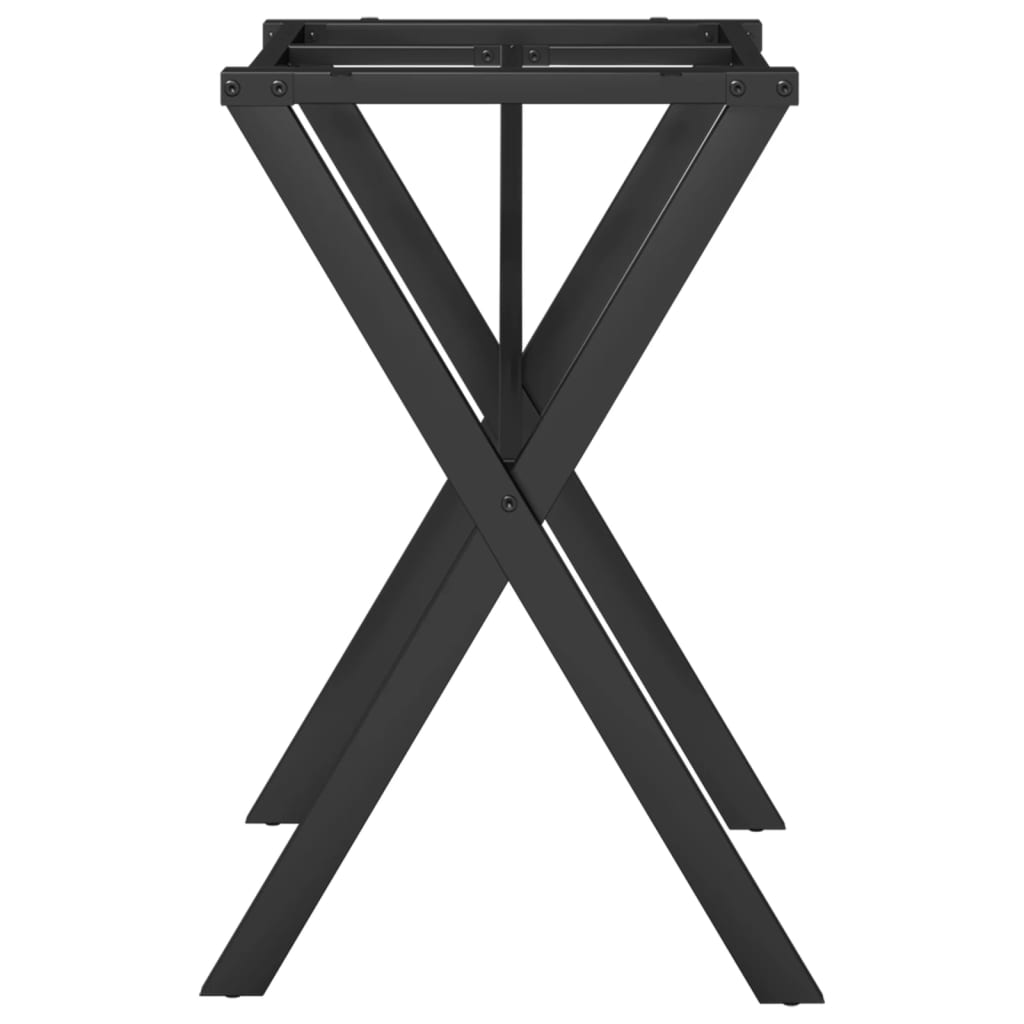 X-Bein-Gestell für Esstisch 60x50x73 cm aus Gusseisen
