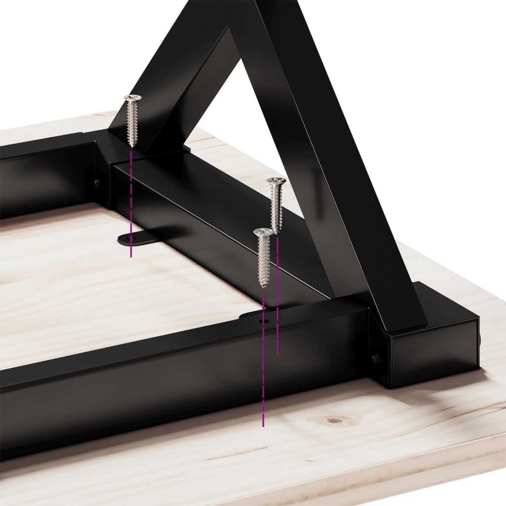 X-Bein-Gestell für Esstisch 60x50x73 cm aus Gusseisen